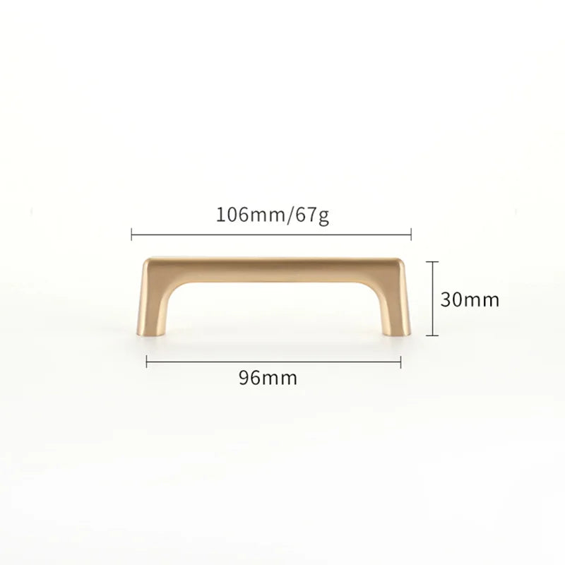 WV Modern Minimalist Pulls Cupboard Dressers Brass Gold Cabinet Door Handles Closet Drawer Knobs Kitchen Furniture Hardware