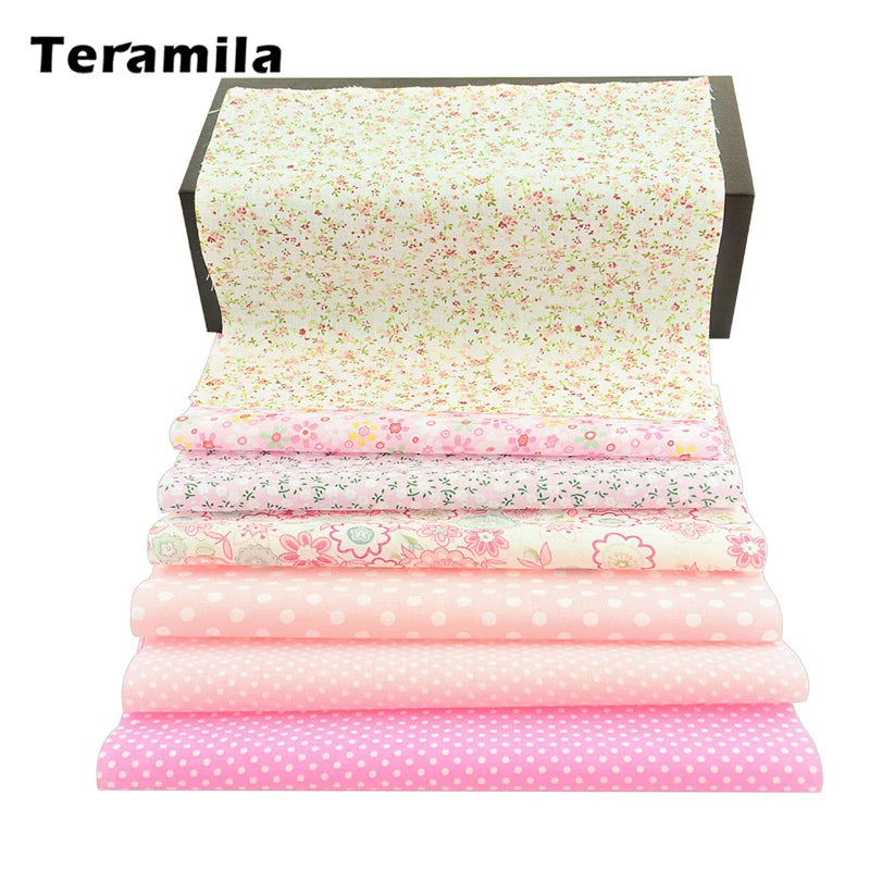 Teramila Flower Design 20x25cm 100% Cotton Fabric Telas Patchwork Printed Tissu Handmade DIY Quilting Home Sewing Material Cloth