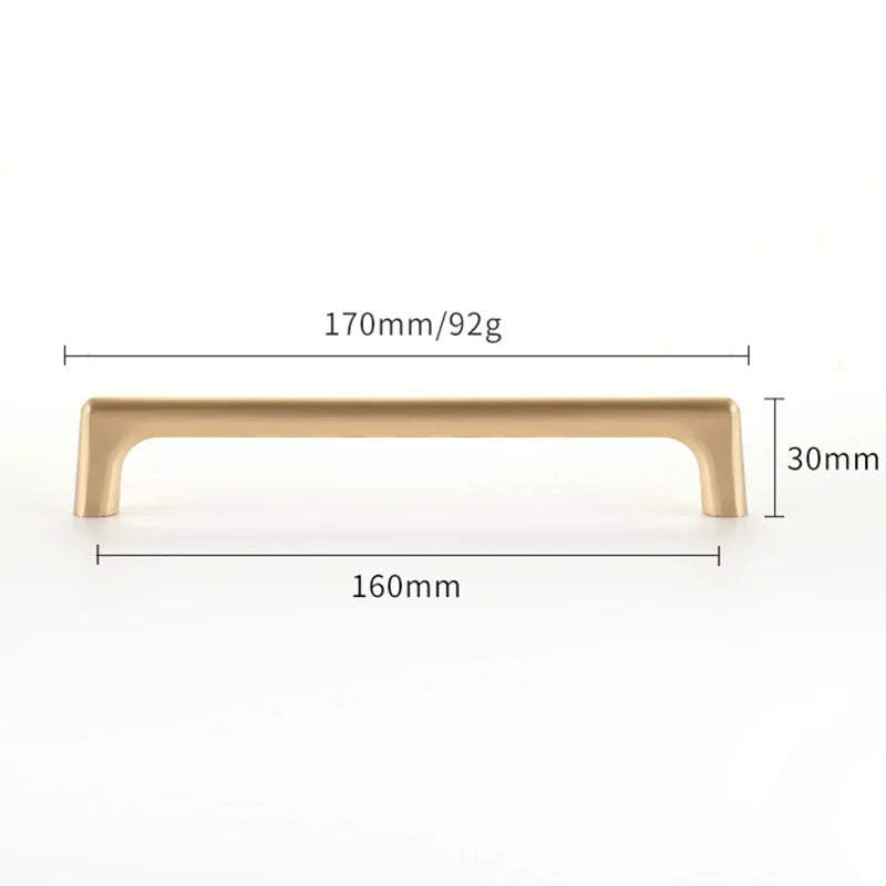 WV Modern Minimalist Pulls Cupboard Dressers Brass Gold Cabinet Door Handles Closet Drawer Knobs Kitchen Furniture Hardware