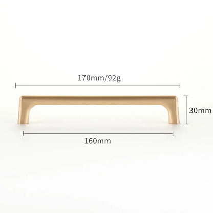 WV Modern Minimalist Pulls Cupboard Dressers Brass Gold Cabinet Door Handles Closet Drawer Knobs Kitchen Furniture Hardware