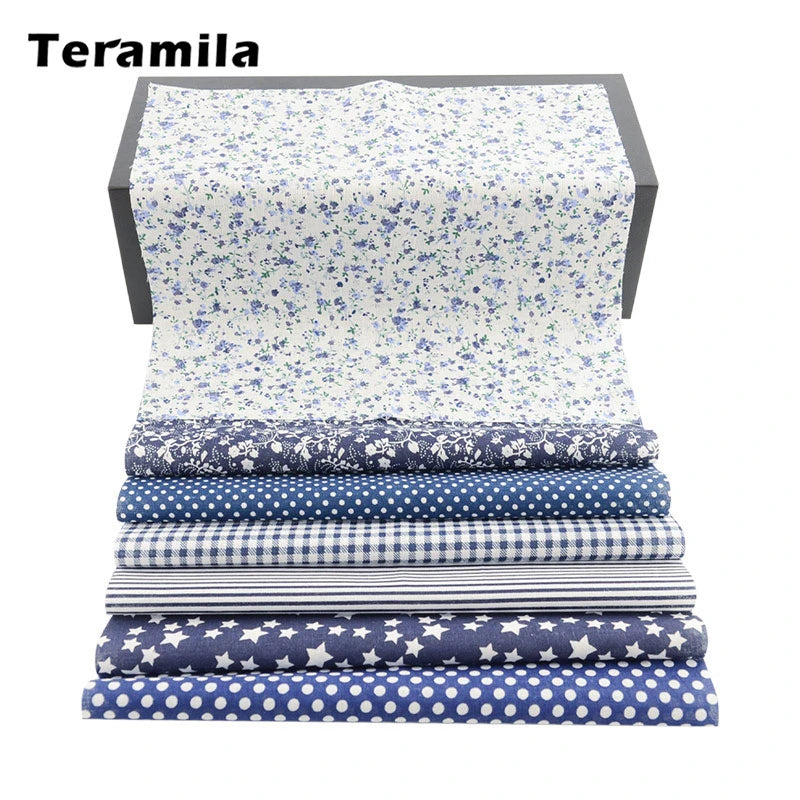 Teramila Flower Design 20x25cm 100% Cotton Fabric Telas Patchwork Printed Tissu Handmade DIY Quilting Home Sewing Material Cloth
