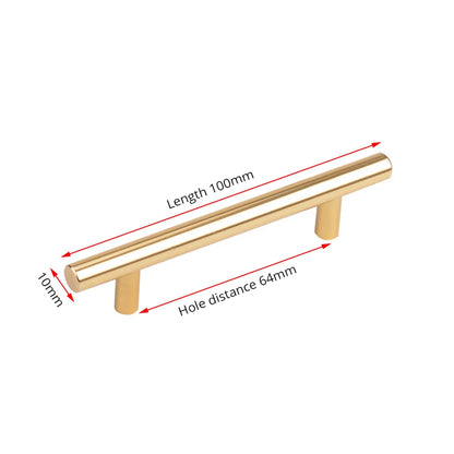 Black Gold Cupboard Handle Brushed Stainless Steel Kitchen Cabinet Door Knob Furniture Drawer Pull  Hardware Pulls  Bar Handle