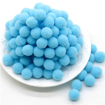 8/10/15/20/25/30mm Mini Fluffy Soft Pom Poms Pompoms Ball Handmade Kids Toys Wedding Christmas Decor DIY Sewing Craft Supplies