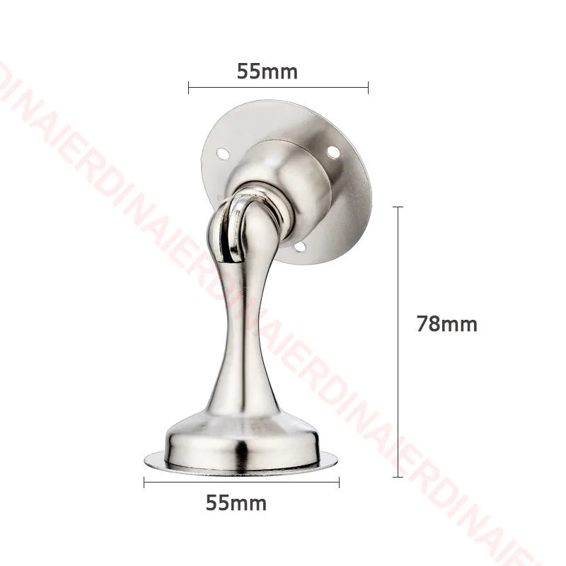 NAIERDI 304 Stainless Steel Door Stopper,Magnetic Door Stop,Door Catch,Nail-free Screws for Stronger Mount,Furniture Hardware