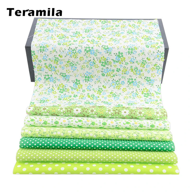 Teramila Flower Design 20x25cm 100% Cotton Fabric Telas Patchwork Printed Tissu Handmade DIY Quilting Home Sewing Material Cloth