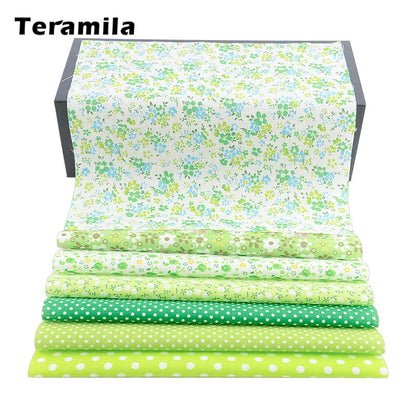 Teramila Flower Design 20x25cm 100% Cotton Fabric Telas Patchwork Printed Tissu Handmade DIY Quilting Home Sewing Material Cloth