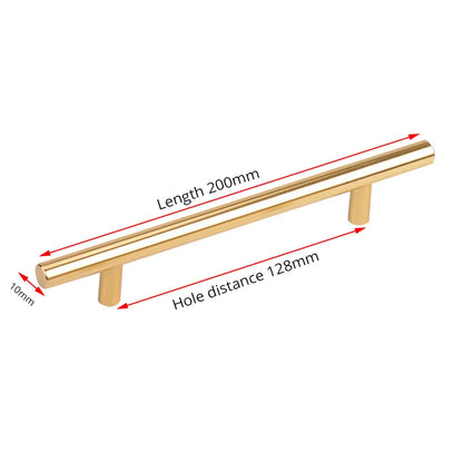 Black Gold Cupboard Handle Brushed Stainless Steel Kitchen Cabinet Door Knob Furniture Drawer Pull  Hardware Pulls  Bar Handle