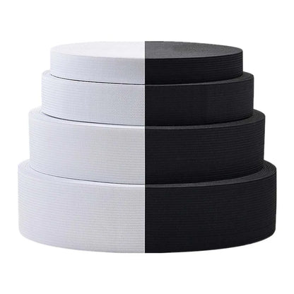 4~8Meter 20mm/25mm/30mm/35mm/40mm/45mm/50mm White Black Nylon Highest Elastic Bands Garment Trousers Sewing Accessories