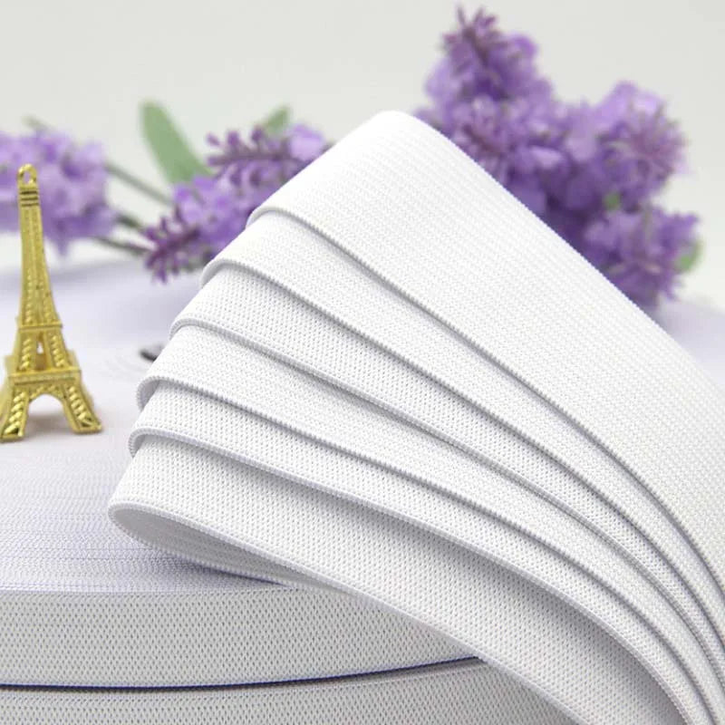 4~8Meter 20mm/25mm/30mm/35mm/40mm/45mm/50mm White Black Nylon Highest Elastic Bands Garment Trousers Sewing Accessories