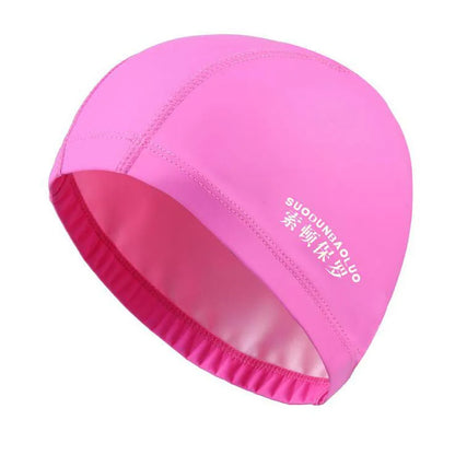 Waterproof PU Fabric Swim Cap Swimming Pool Accessories Water Sport Protect Ear Long Hair Bath Hat Plus Size for Men Women Adult