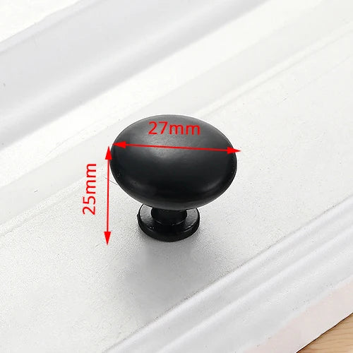 KAK 10PCS American Style Black Cabinet Handles Solid Aluminum Alloy Kitchen Cupboard Pull Drawer Knobs Furniture Handle Hardware