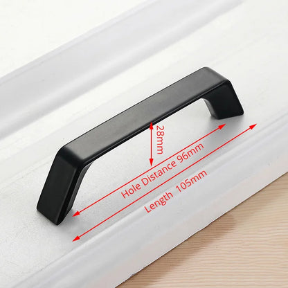 KAK 10PCS American Style Black Cabinet Handles Solid Aluminum Alloy Kitchen Cupboard Pull Drawer Knobs Furniture Handle Hardware