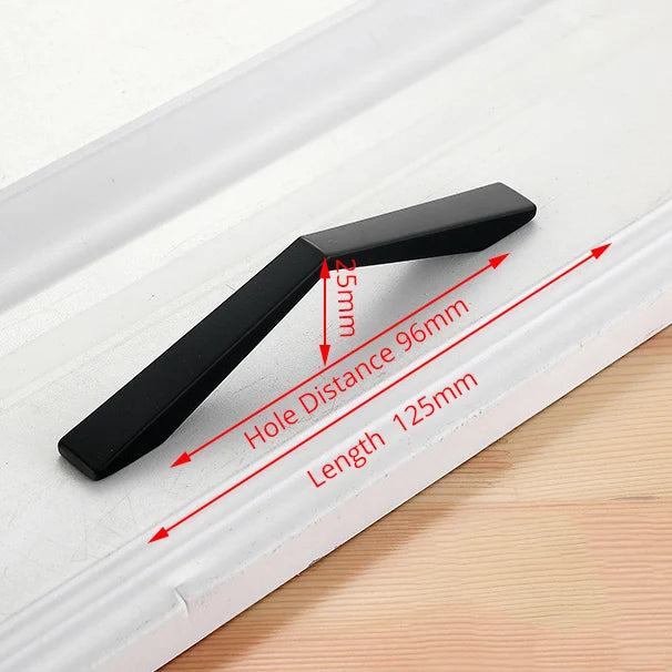 KAK 10PCS American Style Black Cabinet Handles Solid Aluminum Alloy Kitchen Cupboard Pull Drawer Knobs Furniture Handle Hardware