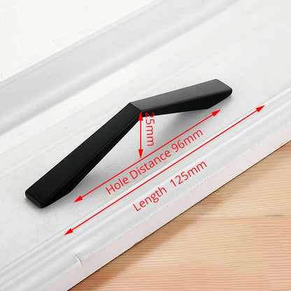 KAK 10PCS American Style Black Cabinet Handles Solid Aluminum Alloy Kitchen Cupboard Pull Drawer Knobs Furniture Handle Hardware