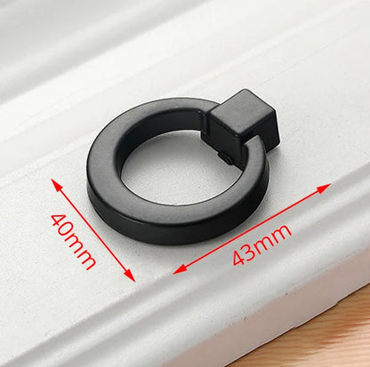 KAK 10PCS American Style Black Cabinet Handles Solid Aluminum Alloy Kitchen Cupboard Pull Drawer Knobs Furniture Handle Hardware