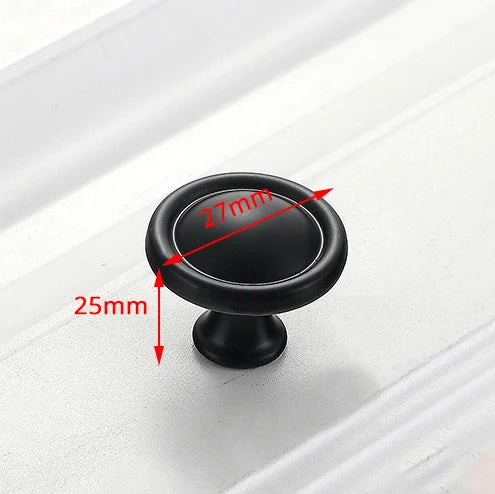 KAK 10PCS American Style Black Cabinet Handles Solid Aluminum Alloy Kitchen Cupboard Pull Drawer Knobs Furniture Handle Hardware