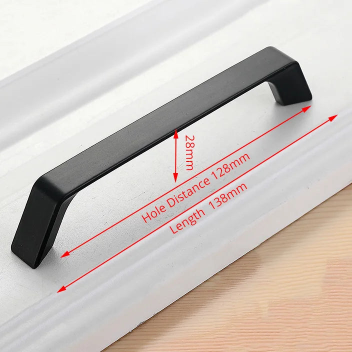 KAK 10PCS American Style Black Cabinet Handles Solid Aluminum Alloy Kitchen Cupboard Pull Drawer Knobs Furniture Handle Hardware