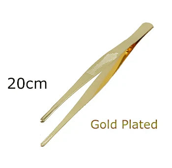 Stainless Steel Kitchen Seafood & bar Tweezer Food Tongs Tool Garnish Tongs Bar Accessories Copper/Gold Plated