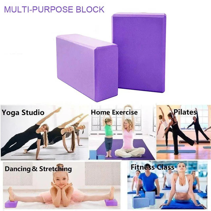 Yoga Blocks Quality High-Density EVA Foam Block Workout Exercise Stretching Body Building Sport Fitness Equipment