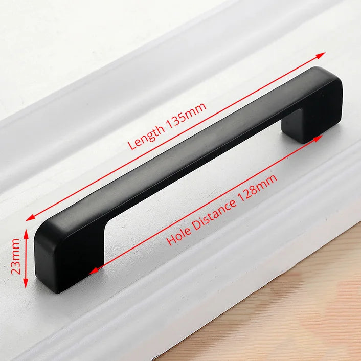 KAK 10PCS American Style Black Cabinet Handles Solid Aluminum Alloy Kitchen Cupboard Pull Drawer Knobs Furniture Handle Hardware