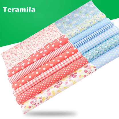 Teramila Flower Design 20x25cm 100% Cotton Fabric Telas Patchwork Printed Tissu Handmade DIY Quilting Home Sewing Material Cloth