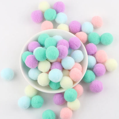 8/10/15/20/25/30mm Mini Fluffy Soft Pom Poms Pompoms Ball Handmade Kids Toys Wedding Christmas Decor DIY Sewing Craft Supplies
