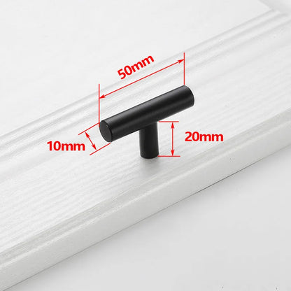 Black Gold Cupboard Handle Brushed Stainless Steel Kitchen Cabinet Door Knob Furniture Drawer Pull  Hardware Pulls  Bar Handle