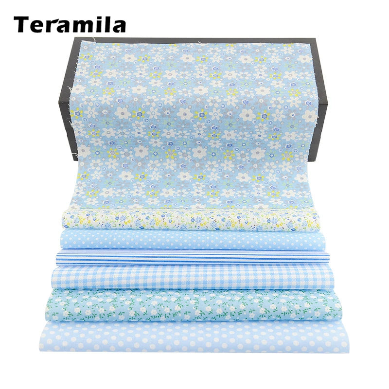 Teramila Flower Design 20x25cm 100% Cotton Fabric Telas Patchwork Printed Tissu Handmade DIY Quilting Home Sewing Material Cloth
