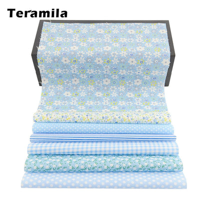 Teramila Flower Design 20x25cm 100% Cotton Fabric Telas Patchwork Printed Tissu Handmade DIY Quilting Home Sewing Material Cloth