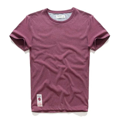 Men's T-shirt Cotton Solid Color t shirt Men Causal O-neck Basic Tshirt Male High Quality Classical Tops