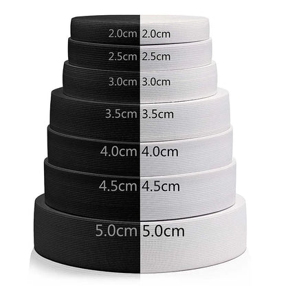 4~8Meter 20mm/25mm/30mm/35mm/40mm/45mm/50mm White Black Nylon Highest Elastic Bands Garment Trousers Sewing Accessories