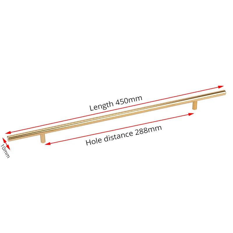 Black Gold Cupboard Handle Brushed Stainless Steel Kitchen Cabinet Door Knob Furniture Drawer Pull  Hardware Pulls  Bar Handle