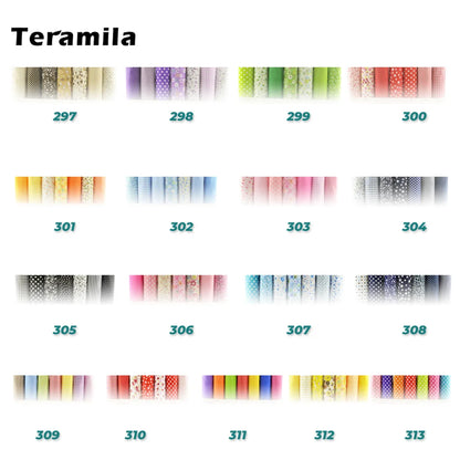 Teramila Flower Design 20x25cm 100% Cotton Fabric Telas Patchwork Printed Tissu Handmade DIY Quilting Home Sewing Material Cloth