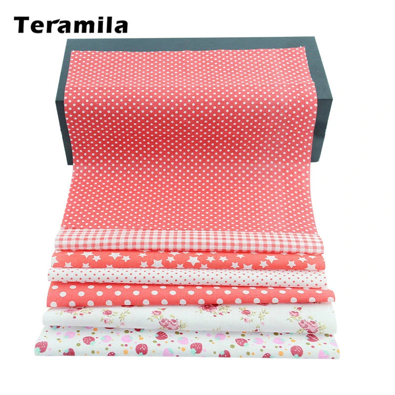 Teramila Flower Design 20x25cm 100% Cotton Fabric Telas Patchwork Printed Tissu Handmade DIY Quilting Home Sewing Material Cloth