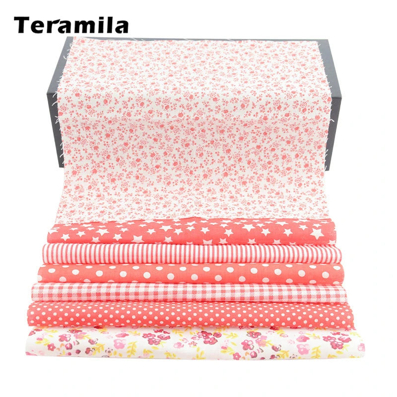 Teramila Flower Design 20x25cm 100% Cotton Fabric Telas Patchwork Printed Tissu Handmade DIY Quilting Home Sewing Material Cloth