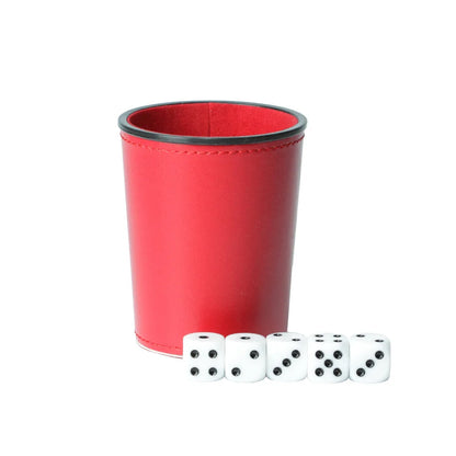 New Imitation Leather PU Trumpet Flannel Dice Cup Bar KTV Entertainment Dice Cup With Dices