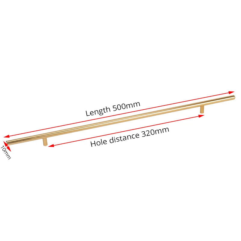 Black Gold Cupboard Handle Brushed Stainless Steel Kitchen Cabinet Door Knob Furniture Drawer Pull  Hardware Pulls  Bar Handle