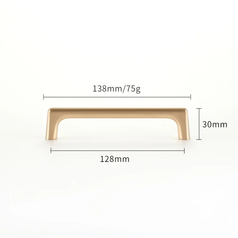 WV Modern Minimalist Pulls Cupboard Dressers Brass Gold Cabinet Door Handles Closet Drawer Knobs Kitchen Furniture Hardware
