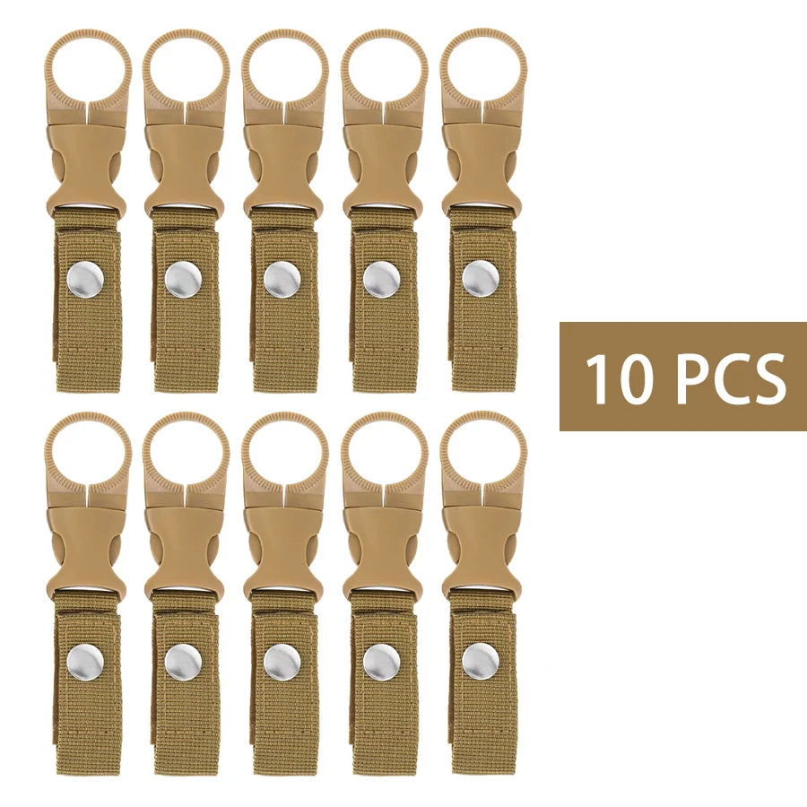 Webbing Buckle Hook Water Bottle Holder Clip Outdoor Nylon EDC Climb Carabiner Belt Backpack Hanger Camp Carabiner Belt Clip