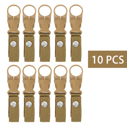 Webbing Buckle Hook Water Bottle Holder Clip Outdoor Nylon EDC Climb Carabiner Belt Backpack Hanger Camp Carabiner Belt Clip