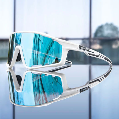 Kapvoe UV400 Cycling Sunglasses Men MTB Sport Glasses Outdoor Hiking Camping Goggles Women Road Bike Bicycle TR90 Frame 2023