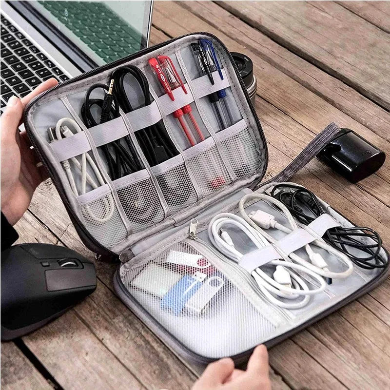 Multi-function Travel Storage Bags Polyester Waterproof Zipper Pack Data Arrange Bag Office Portable Organizer Case Card Package