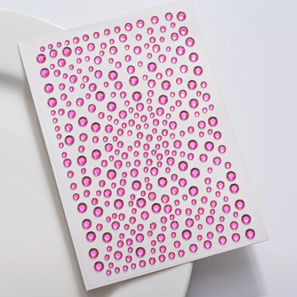 1Pcs 3D Colorful Face Jewels Tattoo Stickers 10Color Rhinestone Fake Tattoo Party Eyes Body Makeup Gem Self-adhesive DIY Sticker