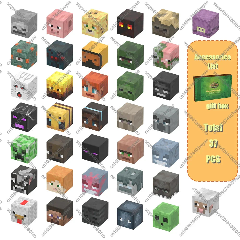 Magnetische Bausteine ​​Mine World Magnetwürfel-Set für Jungen und Mädchen, Kinder ab 3 Jahren, DIY-Modell, Kinder, STEM, sensorisches Spielzeug, Geschenk 