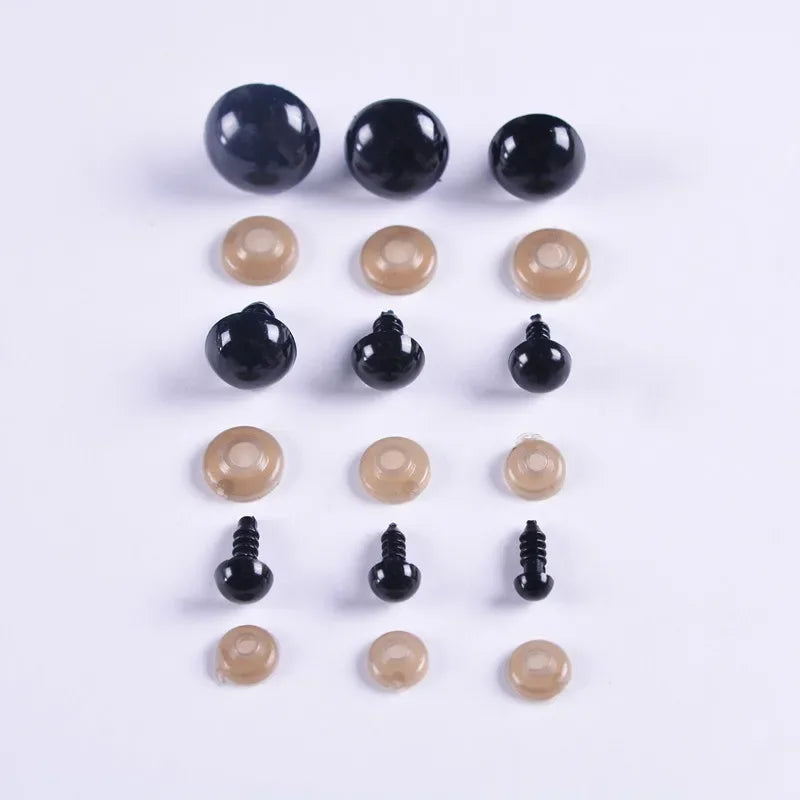 50/100pcs Eyeball Black Plastic Plush Safety Eyes Amigurumi for Toys Kids Diy Craft Funny Toy Eyes Animal Doll Accessorie 5-14mm