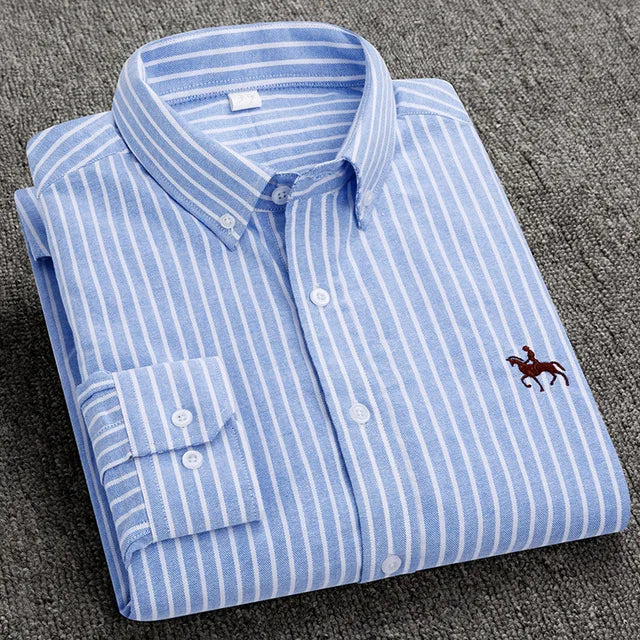 Plus 5XL 6XL Mens Oxford Shirts 100% Cotton Spring Long Sleeve Casual Business Formal Dress Shirt Regular Fit Social Man Clothes