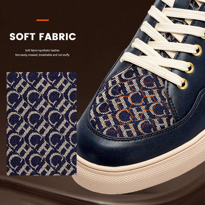 Popular men's casual shoes luxury brand flat lace-up shoes monogrammed breathable comfortable casual shoes