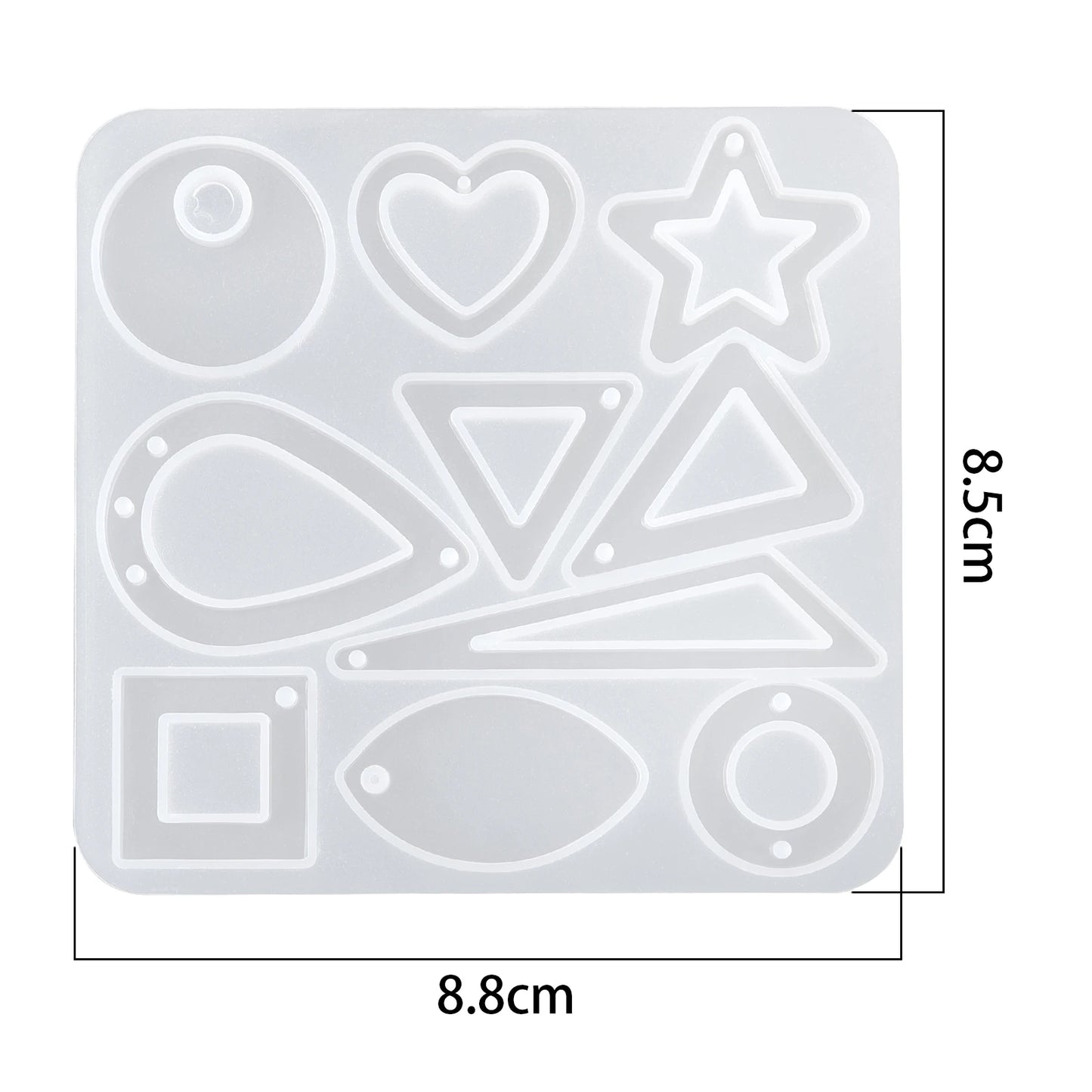 Geometric Earring Pendant Silicone Mold Round Epoxy Resin Mould For DIY Ornaments Keychain Necklace Charms Epoxy Resin Crafts