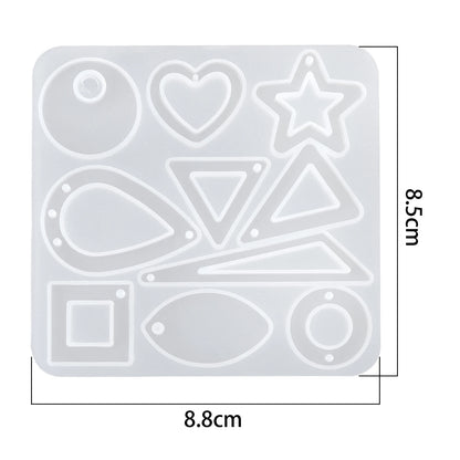 Geometric Earring Pendant Silicone Mold Round Epoxy Resin Mould For DIY Ornaments Keychain Necklace Charms Epoxy Resin Crafts