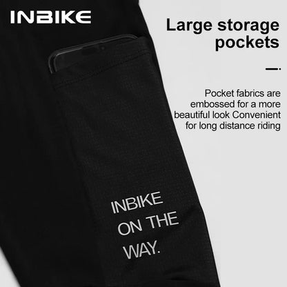 INBIKE Winter Cycling Bib Pants Thermal Fleece Men's MTB Cycling Clothing 3D Padded Cold Weather Bike Bib Tights Legging Clothes